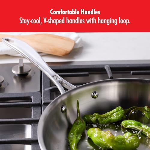Stainless Steel Fry Pan Set - Oven Safe Up To 500°F, 8 & 10 Inch