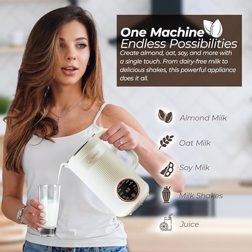 8-in-1 Nut Milk Maker for Almond Oat Soy Coconut Milk with Frother