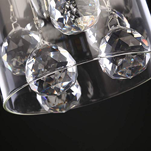 LOCLGPM 3-Pack Crystal Teardrop Pendant Lights, Adjustable Chrome Kitchen Island Fixtures
