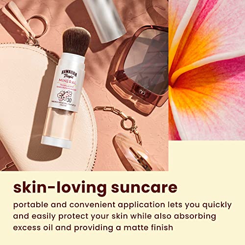 Hawaiian Tropic Mineral Powder Sunscreen Brush SPF 30 & Everyday Active Sunscreen Lotion SPF 50 Bundle, 8oz