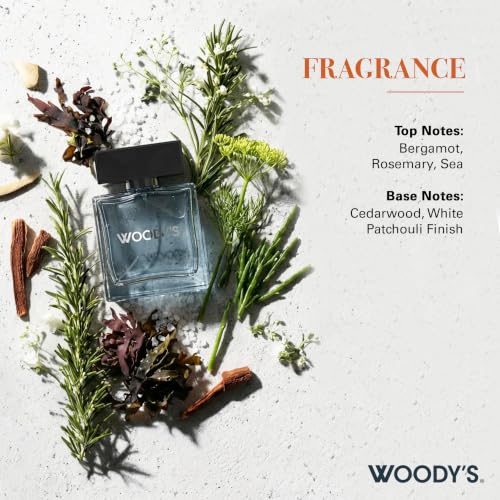 Woody's Men's Eau de Toilette Cologne 3.4 oz Long-Lasting Fresh Masculine Scent