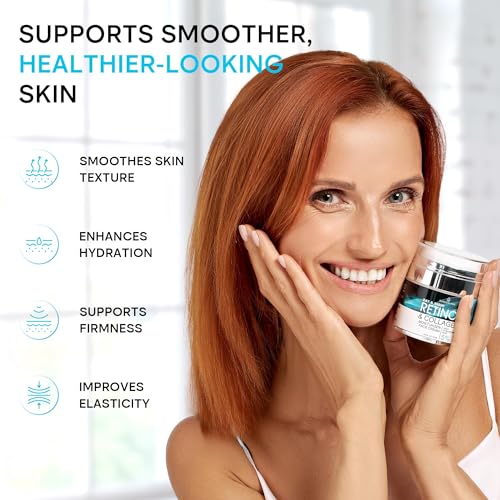 Retinol Face & Neck Moisturizer 1.85 Fl Oz 2-Pack Collagen Hyaluronic Acid Anti-Aging