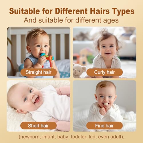 Cordless Baby Hair Clippers with Vacuum & Waterproof Safety Blades