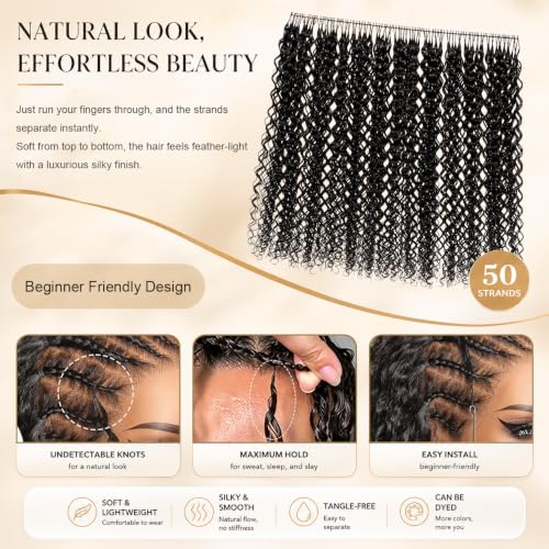 HC Burmese Curly Crochet Human Hair Bundles 16 Inch Natural Black Reusable Feather Crochet Hair for Black Women