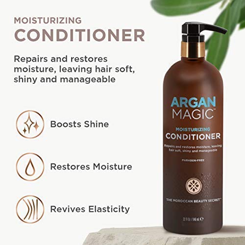 Argan Magic Moisturizing Conditioner 32 oz Pack of 2 - Hydrate & Repair Dry Hair