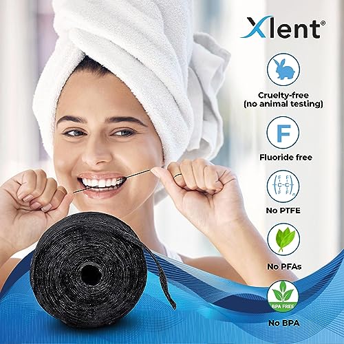Expandable Charcoal Dental Floss Refill - Mint, 820ft, Eco-Friendly, Xlent Variation of Mint / Refill - 820 Feet