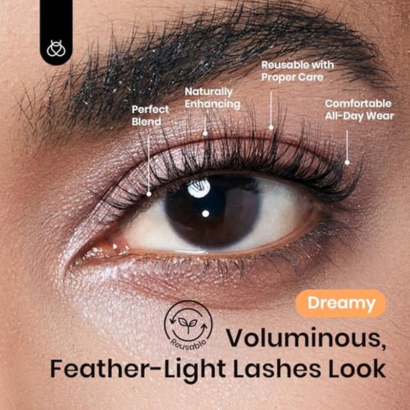 Beetles Lash Clusters with Tweezer 9-16mm Cluster Eyelash Extensions 3D Natural False Eyelashes Wispy Eyelash Clusters 100pcs Individual Lashes DIY Cluster Lashes Dreamy (CND001, 9-16mm)