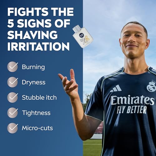 NIVEA MEN Sensitive Post Shave Balm Alcohol-Free 3-Pack, Soothes Irritation