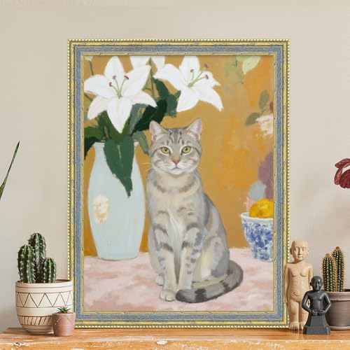 Gold 30x40 Vintage Picture Frame Wall Hanging Gallery Frame - Ornate Poster Frame