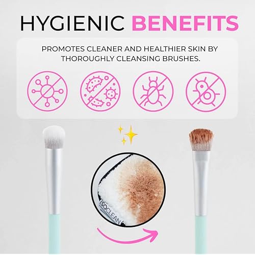 ISOCLEAN Professional Brush Cleaner 9 fl oz - Spray Top Makeup Brush Cleaner for Cosmetic Tools, Cleans Bristles, Scented No-Rinse Formula Dries in 60 Seconds, Vegan, Not Tested on Animals