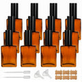 12 Pack 1 oz Amber Glass Perfume Spray Bottle, 30ml /1 oz Fine Mist Atomizer Spray Bottles Refillable, for Perfume, Essential Oil and Liqui (D/Amber)
