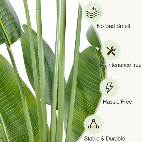 6ft Artificial Bird of Paradise Tree with 13 Trunks - Faux Indoor Plant for Home Office Decor
