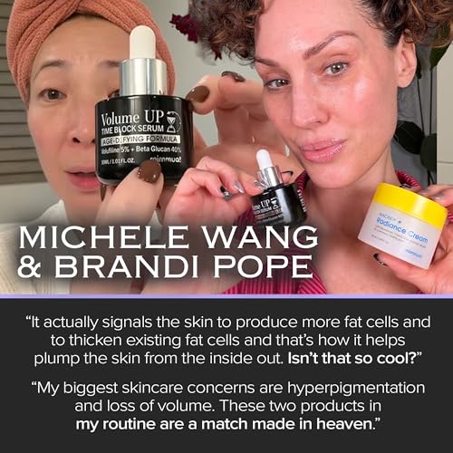 NIACINDY Radiance Capsule Cream & Volume Up Time Block Serum DUO | Intensive Anti-Aging | Liposomal NAD &10% Niacinamide + 5% Volufiline & 40% Beta Glucan | Radiant, Plump, Youthful Skin