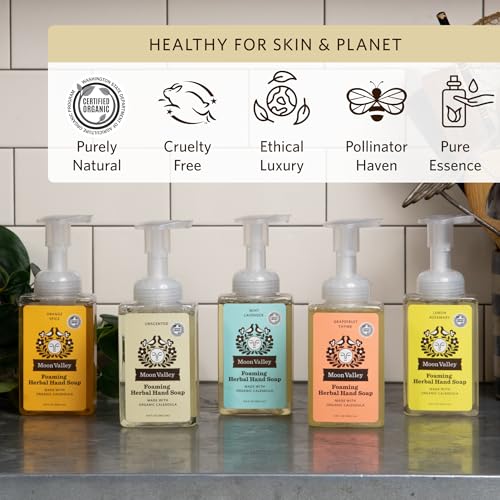 Herbal Foaming Hand Soap 3-Pack - Mint Lavender Lemon Rosemary Grapefruit Thyme