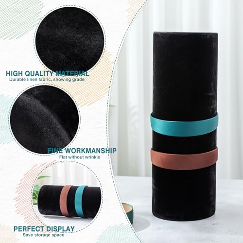 Vertical Headband Holder Organizer Stand for Women Hair Accessories Black - 2 Pack