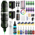 HAWINK Multicolor Wireless Tattoo Gun Kit with LCD Power Supply & 2 Batteries