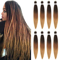 Pre-Stretched Ombre Braiding Hair Extensions 26 Inches - 8 Bundles, Yaki Texture, Itch-Free, Easy Install, Variations 1B/27/30#