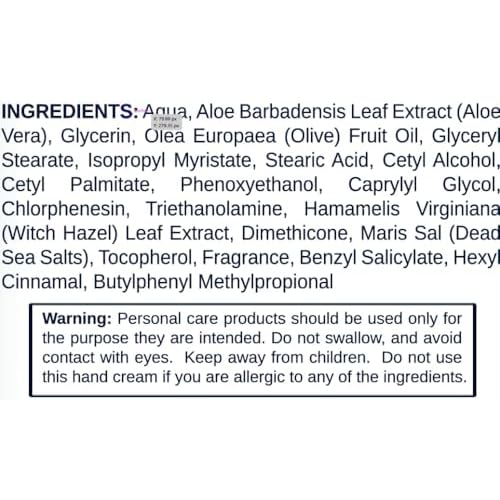 Natural Elephant Soothing Hand Cream with Dead Sea Minerals 3.4 fl oz (100ml)