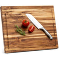 Large Teak Wood Cutting Board - 18 x 14 x 1.2 Inches - Solid Hardwood Chopping Block
