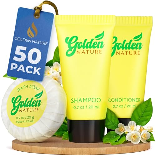 Travel Size Soap, Shampoo & Conditioner Set - 0.7 oz Each, 150 Pcs - Jasmine Scent - 3-Piece Hotel Toiletries Kit (Variation of THIS listing: 0.7 Ounce Pack of 50 / 3-Piece Set)