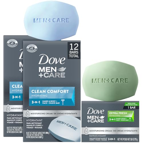 Men's Hydrating & Refreshing 3-in-1 Soap Bundle - Clean Comfort & Extra Fresh, 6 Count (Pack of 2)