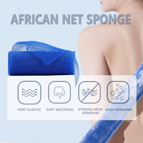 Turmeric Soap Bar and African Net Sponge, Organic Turmeric Soap Bar and African Exfoliating Net Sponge for Face, Natural Lemon TurmericFacial Cleanser Soap for Face & Body (2)