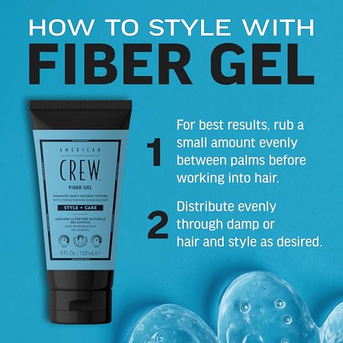Men's Fiber Hair Gel - Medium Hold & Natural Finish, 5 Fl Oz (Pack of 1)