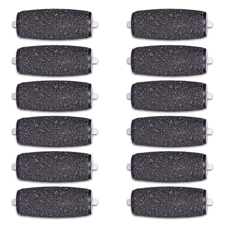 12 Extra Coarse Replacement Roller Refill Heads Compatible with Amope Pedi Refills Electronic Foot File