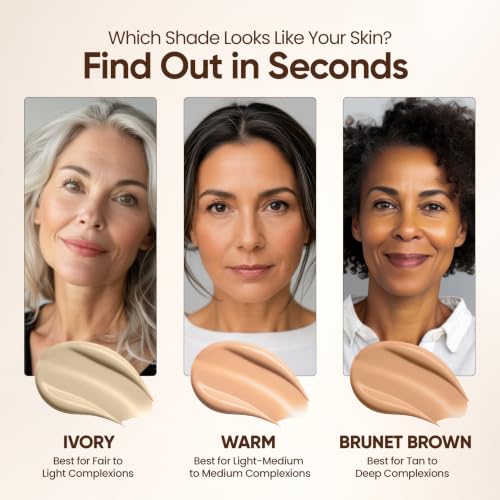 Glow Foundation for Mature Skin Cushion Makeup with Hyaluronic Acid - Warm Shade