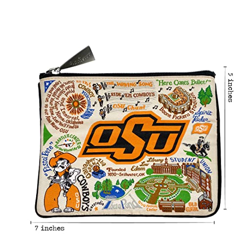Catstudio Zipper Pouch, Oklahoma State University Travel Toiletry Bag, 5 x 7, Ideal Makeup Bag, Dog Treat Pouch, or Purse to Organize Supplies for Grads & Alumni