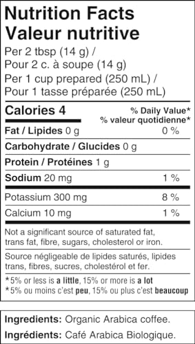 Light Roast Ground Coffee - Organic, Fairtrade, Kosher, 284g Pack of 6