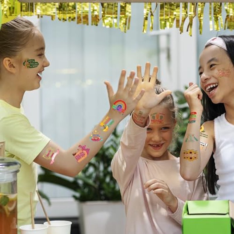 100 PCS Marigold Flower Temporary Tattoos Themed Birthday Party Decorations Favors Supplies D?cor Mexico Dia de Los Muertos Day of The Dead Tattoo Stickers Gifts For Game Boys Girls Classroom School
