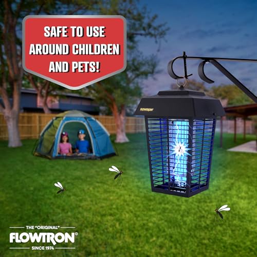 Flowtron Electric Bug Zapper - Midnight Black, 1 Acre Coverage, UV & Octenol, 5600V
