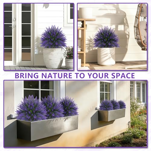 Grooy Lavender Artificial Topiary Ball 4 Pack UV Resistant Outdoor Decor - Lavender Ball 4pc