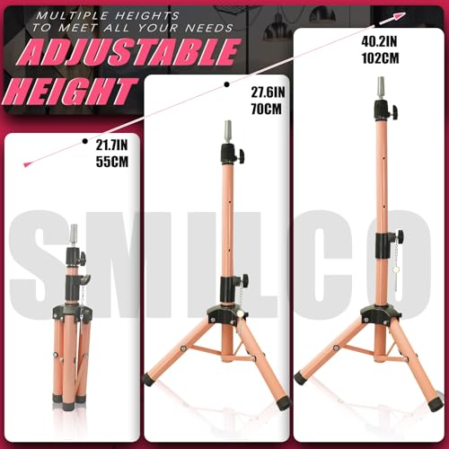 40 Inch Adjustable Mannequin Head Stand Tripod for Cosmetology & Hairdressing Training