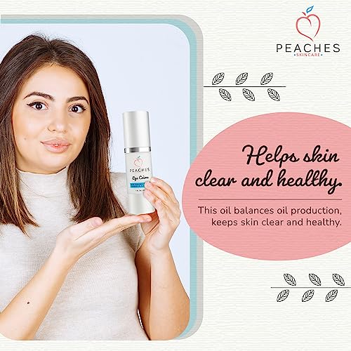 Peaches Skin Care Under Eye Cream ? Targets Puffiness, Dark Circles, and Bags ? Vegan Formula with Peptides, Co-Q10, Squalene, Vitamins, and Reishi ? Eye Cr?me (1 oz)