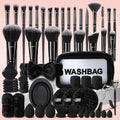 Black Makeup Brush Set 65Pcs Professional Multi-Functional Cosmetic Tools with Case - Variation 03K