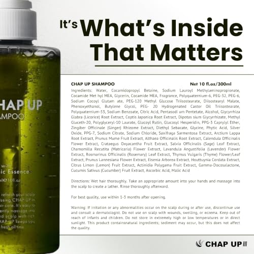 Men's Amino Acid Shampoo for Thinning Hair & Scalp Care - 300ml
