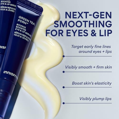 Innisfree Green Tea PDRN Bounce Eye & Lip Serum for Fine Lines & Wrinkles