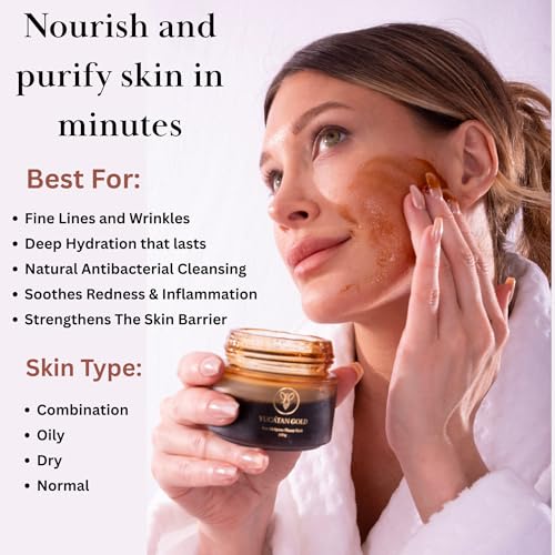 Melipona Honey Face Mask ? The All-Natural Solution for Dry Skin, Fine Lines & Youthful Glow With Enzymes & Antioxidants ? Soothes Skin After Sun Exposure ? Gentle Moisturizer for Sensitive Skin