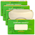 Alaffia Everyday Coconut Soap Bar Pack of 4 - Natural Body Soap 8oz each