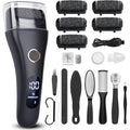 Electric Foot File Callus Remover for Feet - 3pcs Larger Grinding Head Pedicure Kit Foot Scrubber Deadskin Callus Remover, Foot Care Kit Pedicure Tools for Dead Skin Callus Hardskin Dry Cracks