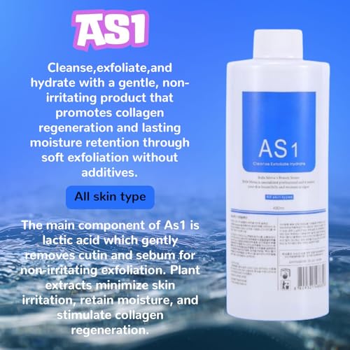 Hydrate Solution for Facial Machine Hydrogen Oxygen Professional, AS1 SA2 AO3 Solution Serums for Hydration Face Cleaning, Face Skin Care, Hydrating, Exfoliate 400ml/6pcs