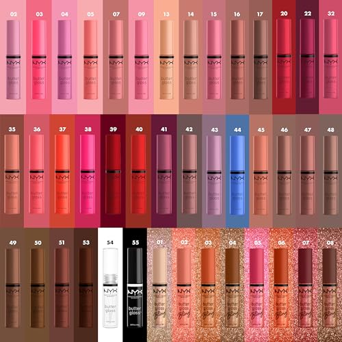 NYX PROFESSIONAL MAKEUP Butter Gloss Bling Lip Gloss, Non Sticky and Shiny Vegan Lip Makeup - Shimmer Down