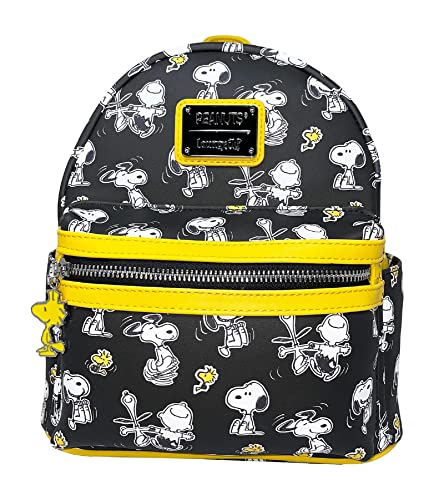 Peanuts Snoopy and Charlie Brown Shoulder Bag - Allover Print Women's Crossbody Purse