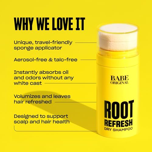 BABE ORIGINAL Dry Shampoo Powder for Hair Volume & Freshness - Travel-Friendly, Talc-Free