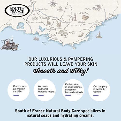 Violet Scented Triple-Milled French Body Soap with Shea Butter - 6 oz Bar (Pack of 4) | Vegan & Non-GMO