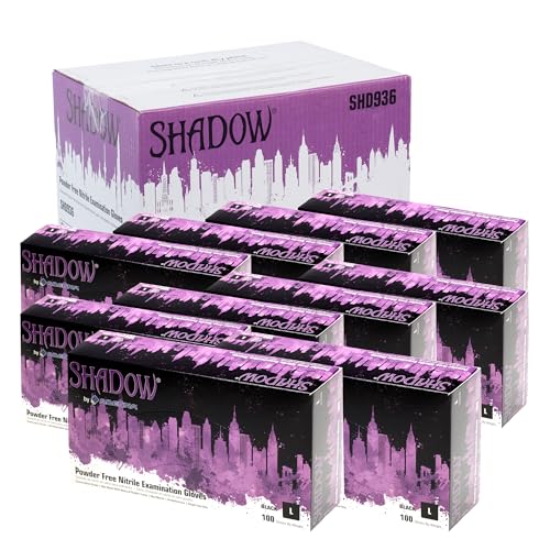 Adenna Shadow 6 Mil Disposable Nitrile Gloves - Medium, 1000 Pack, Black, Medical Grade