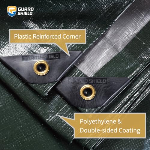 Heavy Duty Waterproof Green/Silver Poly Tarp Cover 6x8 Feet UV & Tear Resistant