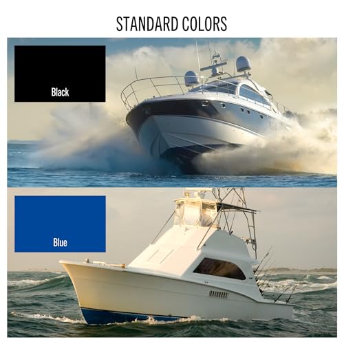 Marine Antifouling Paint for Boat Bottoms - Flat Black, 110 sq ft Cover, Copper Release